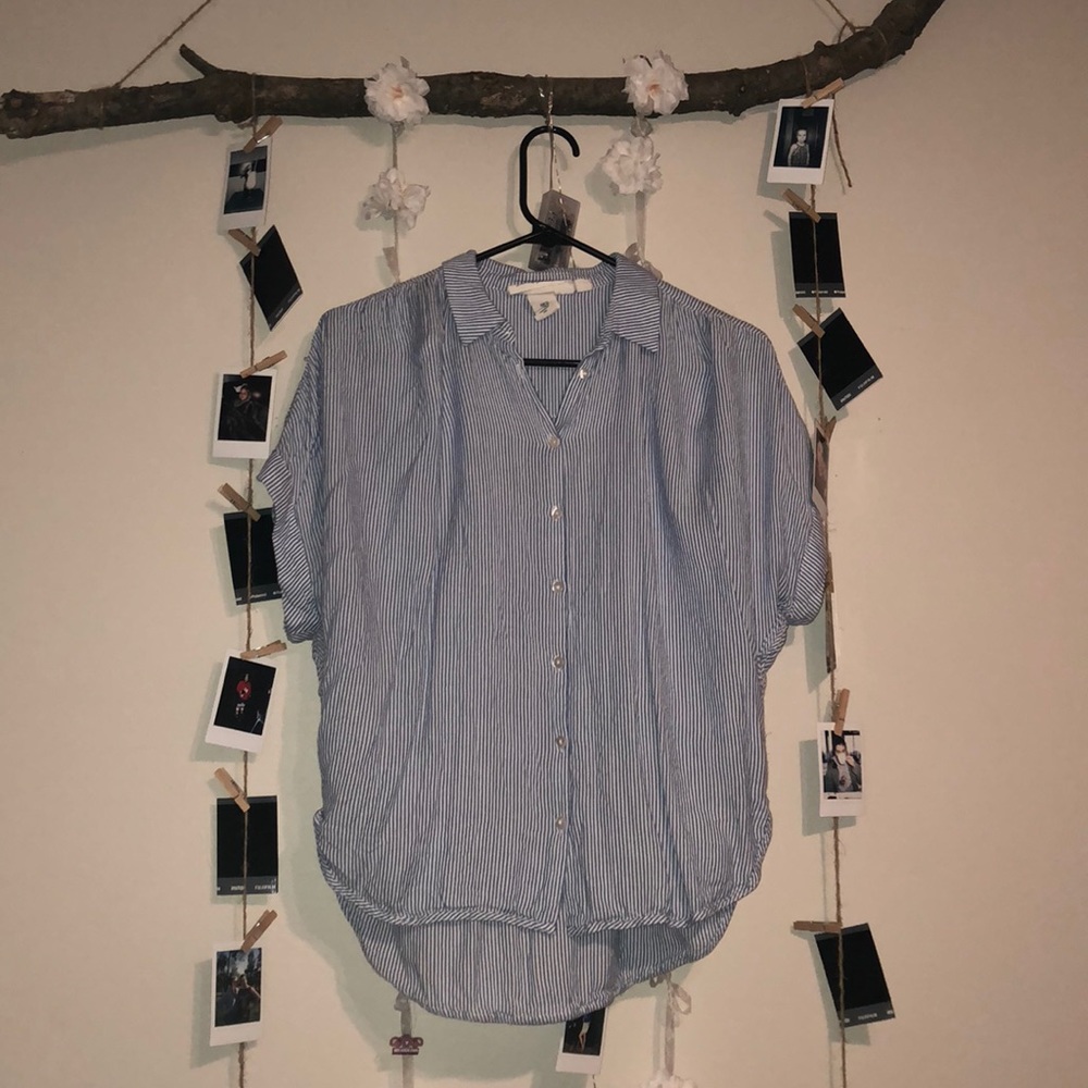 Button-Up Striped blouse